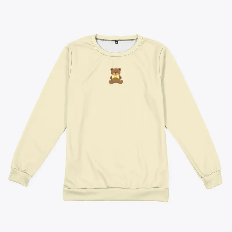 Teddy Print Crewneck Sweatshirt