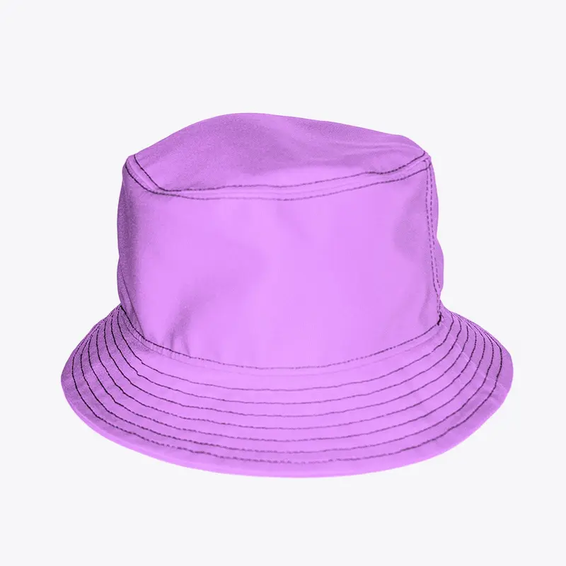 Purple Bucket Hat Inner Cow Print